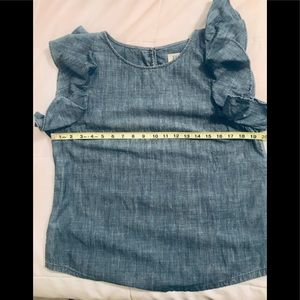 J. Crew denim/chambray sleeveless top